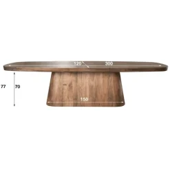 Ygo Eettafel GONZALO 300x120 Massief Acacia| Eettafels