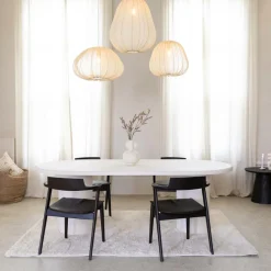 Ygo Eettafel ITHAKA Ovaal 220x110 Microcement Kolompoot| Eettafels