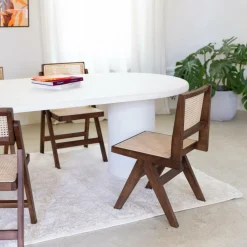 Ygo Eettafel ITHAKA Ovaal 220x110 Microcement Kolompoot| Eettafels