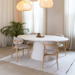 Ygo Eettafel KYTHIRA Ovaal 240x120 Microcement| Eettafels