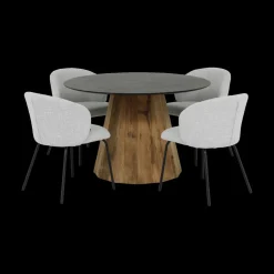 Ygo Eettafel LARISA Recycled Pine Ø120| Eettafels