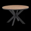 Ygo Eettafel LUCIEN Ø120 Industrial Oak/Rand Zwart| Eettafels