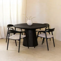 Ygo Eettafel MARANZA Ø130 Mangohout Bruin| Eettafels