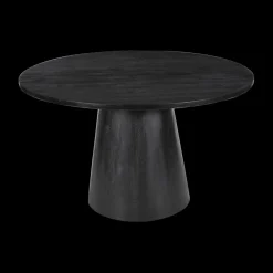 Ygo Eettafel MARANZA Ø130 Mangohout Zwart| Eettafels