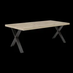 Ygo Eettafel met X-poot ABBEY Canyon Oak 200x100| Eettafels