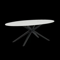 Ygo Eettafel MONET Ovaal Keramiek Wit 240x120| Eettafels