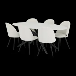 Ygo Eettafel MONET Ovaal Keramiek Wit 240x120| Eettafels