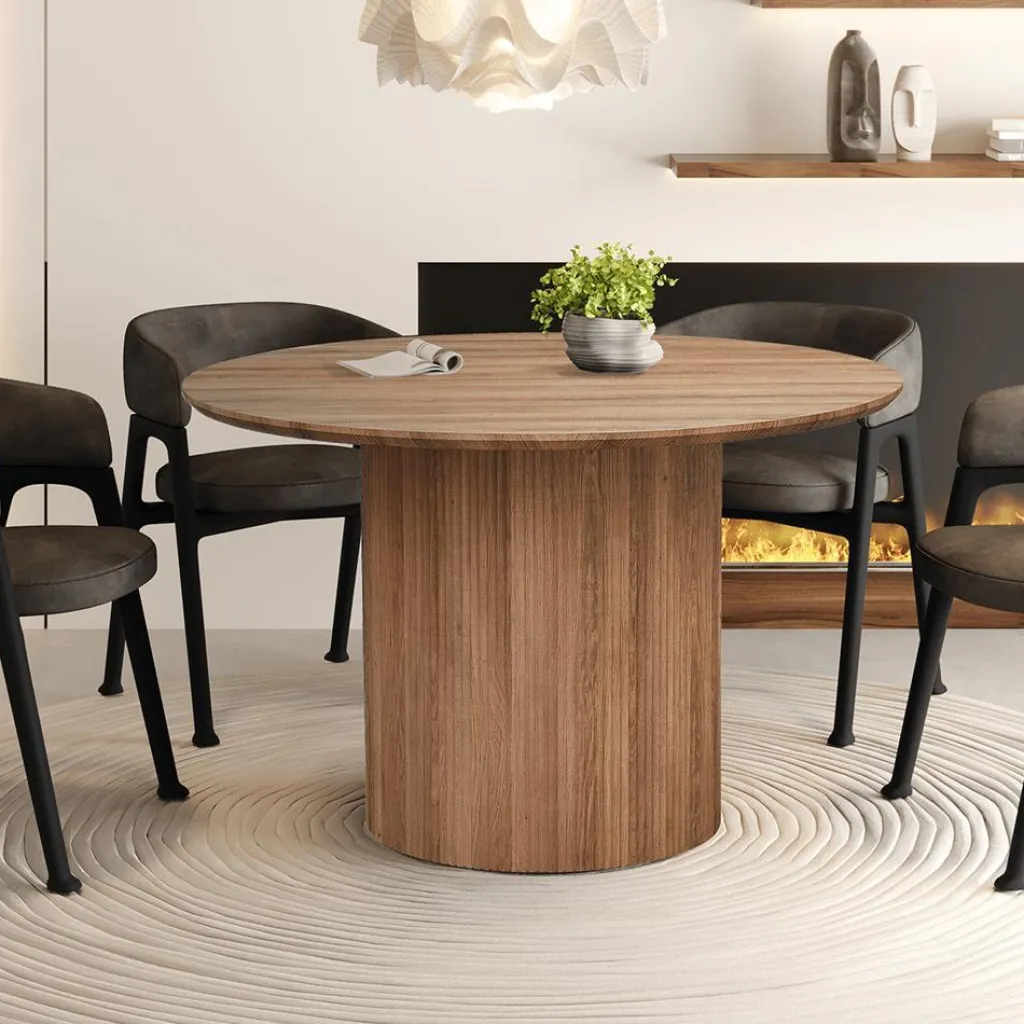 Ygo Eettafel PORTO Decor Oude Eik Ø120| Eettafels