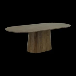 Ygo Eettafel SANTOSH Ovaal 230x110 Mango Walnoot| Eettafels