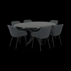 Ygo Eettafel Verlengbaar SILVA Noir Ø140/Ø180| Eettafels