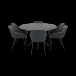 Ygo Eettafel Verlengbaar SILVA Noir Ø140/Ø180| Eettafels