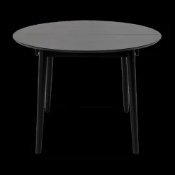 Ygo Eettafel Verlengbaar VEZNA Ø115/Ø154 Zwart Eikfineer| Eettafels