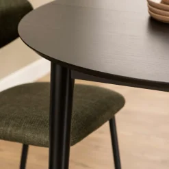 Ygo Eettafel Verlengbaar VEZNA Ø115/Ø154 Zwart Eikfineer| Eettafels