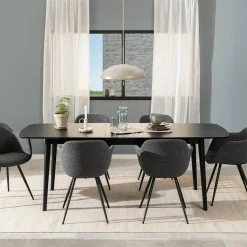 Ygo Eettafel Verlengbaar VEZNA 180/219 Zwart Eikfineer| Eettafels