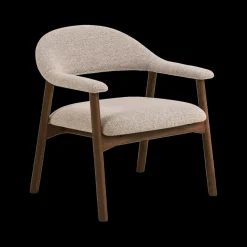 Ygo Fauteuil COLETTE Monza Beige - Poot Walnoot| Fauteuils