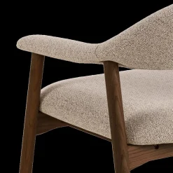 Ygo Fauteuil COLETTE Monza Beige - Poot Walnoot| Fauteuils