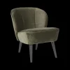 Ygo Fauteuil CORKSCREW Groen Velvet| Fauteuils