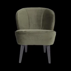 Ygo Fauteuil CORKSCREW Groen Velvet| Fauteuils