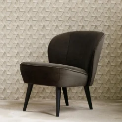 Ygo Fauteuil CORKSCREW Groen Velvet| Fauteuils
