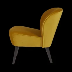 Ygo Fauteuil CORKSCREW Oker Velvet| Fauteuils