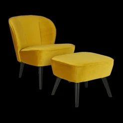 Ygo Fauteuil CORKSCREW Oker Velvet| Fauteuils