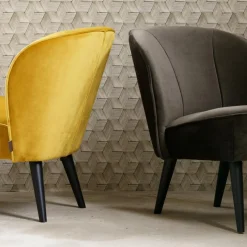 Ygo Fauteuil CORKSCREW Oker Velvet| Fauteuils