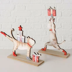 Ygo Fig. MITZI Kat Hout Multi Ass.| Kerst