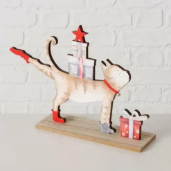 Ygo Fig. MITZI Kat Hout Multi Ass.| Kerst