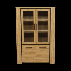 Ygo Glaskast ANTONIO French Oak B133| Vitrinekasten