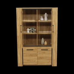 Ygo Glaskast ANTONIO French Oak B133| Vitrinekasten