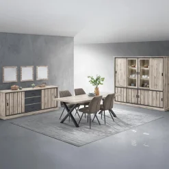 Ygo Glaskast VIENNA B238 Canyon Oak| Vitrinekasten