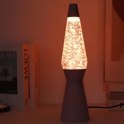 Ygo Glitterlamp SPACESHIP Pastel Roze| Decoratieve Accessoires|Kinderverlichting