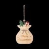 Ygo Hanger Kerstzak MERRY CHRISTMAS Hout| Kerst