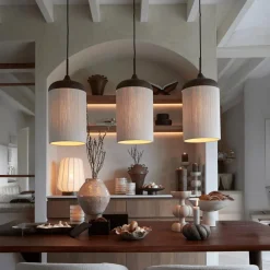 Ygo Hanglamp DANIA 3Del. Bruin/Crème| Hanglampen