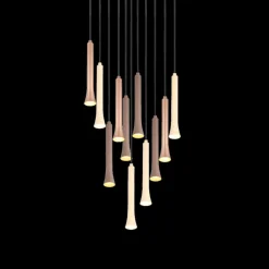 Ygo Hanglamp FIATO Rond 11Del. Taupe/Coffee| Hanglampen