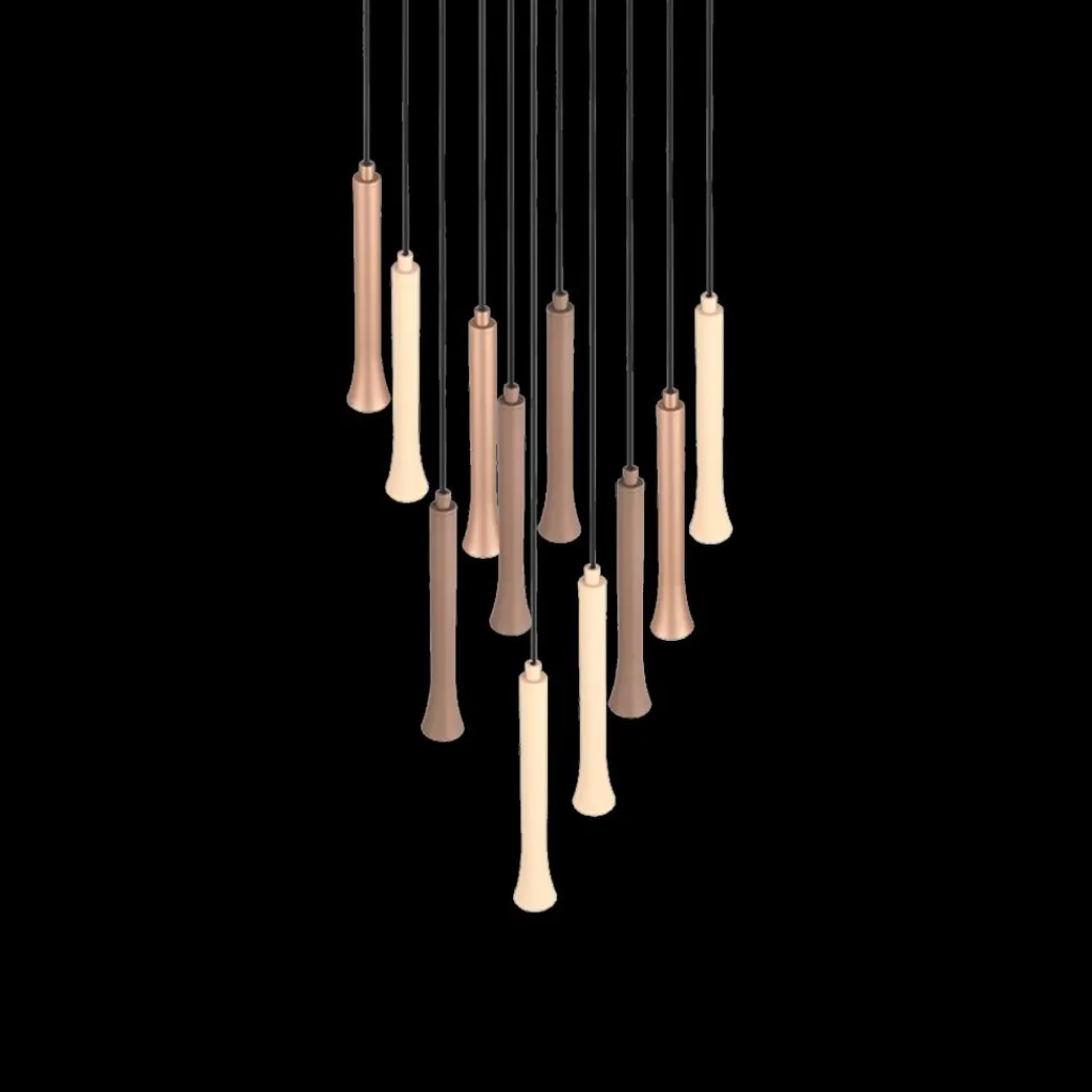 Ygo Hanglamp FIATO Rond 11Del. Taupe/Coffee| Hanglampen