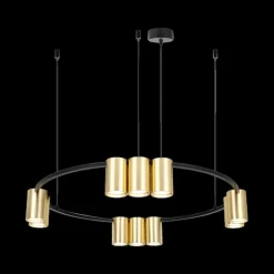 Ygo Hanglamp ISE 10Del. Geborst. Goud/Zwart| Hanglampen