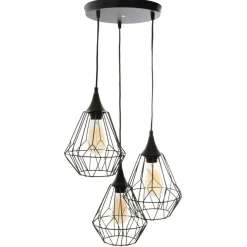 Ygo Hanglamp JARAS 3Del. Met. Zwart| Hanglampen