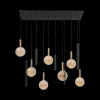 Ygo Hanglamp JOSIANE 12Del. Zwart/Amber| Hanglampen