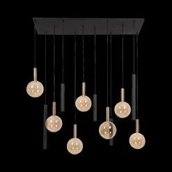 Ygo Hanglamp JOSIANE 12Del. Zwart/Amber| Hanglampen