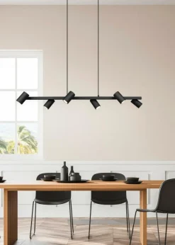 Ygo Hanglamp MARLEY 6-Delig Metaal Zwart| Hanglampen