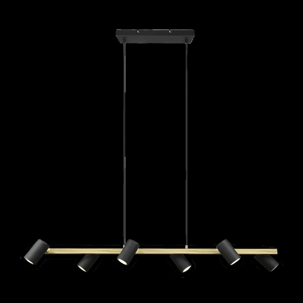 Ygo Hanglamp MARLEY 6-Delig Metaal Zwart/Goud| Hanglampen