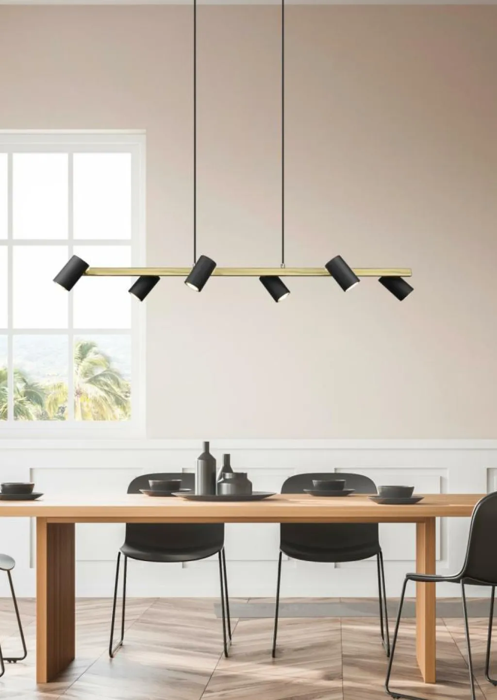 Ygo Hanglamp MARLEY 6-Delig Metaal Zwart/Goud| Hanglampen
