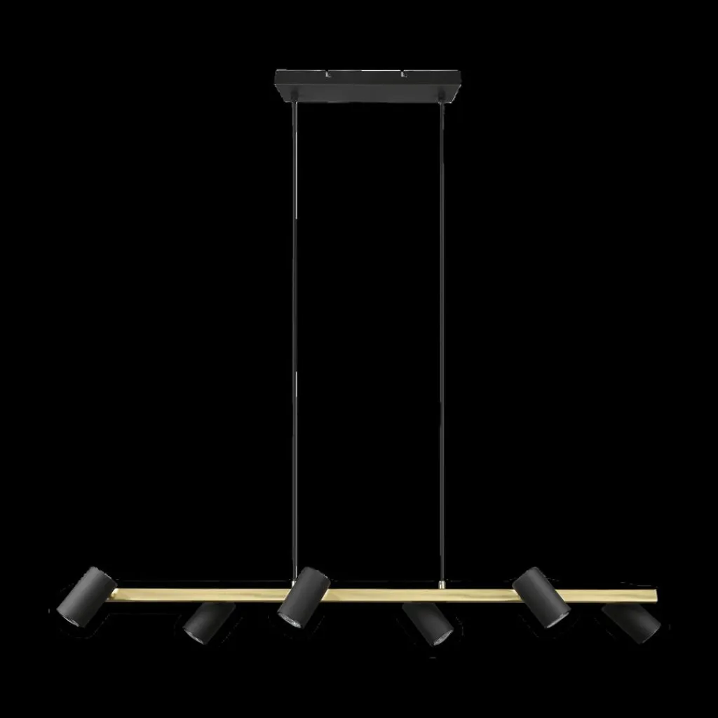 Ygo Hanglamp MARLEY 6-Delig Metaal Zwart/Goud| Hanglampen