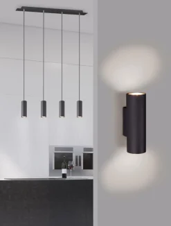 Ygo Hanglamp MARLEY 4-Delig Metaal Zwart| Hanglampen