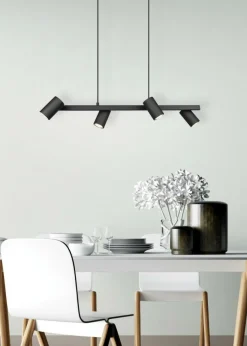 Ygo Hanglamp MARLEY 4-Delig Metaal Zwart| Hanglampen