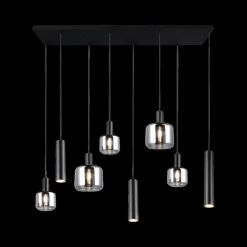Ygo Hanglamp MATARO 8Del. Zwart| Hanglampen