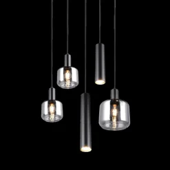 Ygo Hanglamp MATARO 5Del. Zwart| Hanglampen
