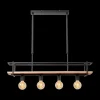 Ygo Hanglamp MILONGA Met. Zwart/Hout| Hanglampen