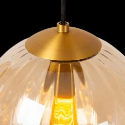 Ygo Hanglamp MONSARAZ 3Del. Glas Groen/Amber| Hanglampen